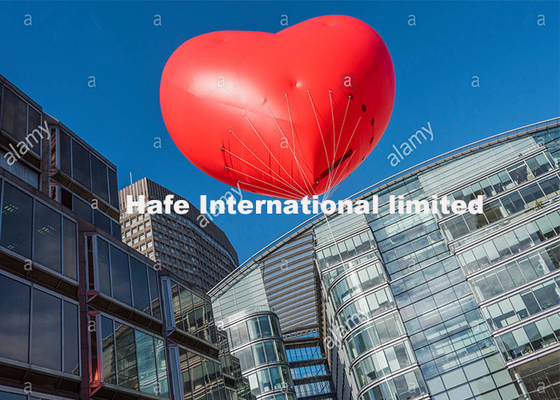 Διαμορφωμένα καρδιά μπαλόνια διαφήμισης ηλίου PVC για το μαρκάρισμα ή τη διακόσμηση παρελάσεων