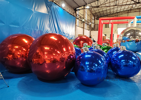 Customizable Festive Atmosphere Decoration Inflatable Mirrored Balloons Hung