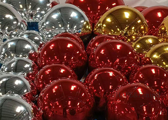 Party Decorations Shiny Metallic Gold PVC Inflatable Mirror Balloon