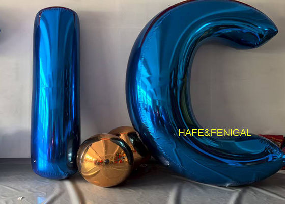 Customizable PVC Letter-Shaped Mirror Balloons For Gatherings or Grand-Scale Productions