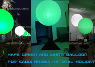 Οδηγήσεων πράσινη άσπρη χρώματος διογκώσιμη φωτισμού χρήση γεγονότων κόμματος της Σαουδικής Αραβίας διακοσμήσεων βασιλική