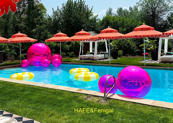 1m 1,2m Violet PVC καθρέφτη μπαλόνι για διακόσμηση πισίνας