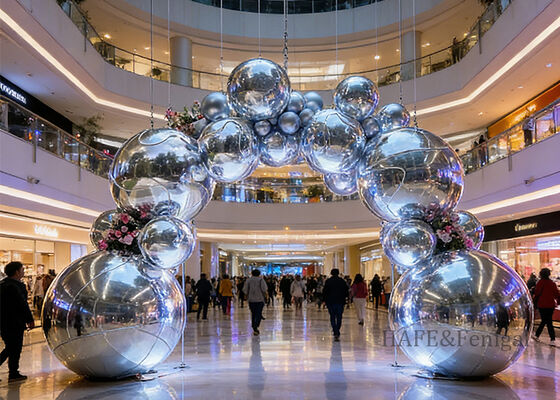 Inflatable Mirror Ball, PVC Sparkly Event Decoration Custom Colors Available