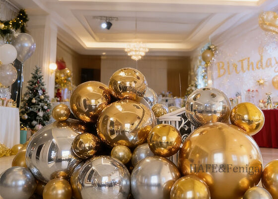 Χρωματιστά καθρέφτες Αντανάκλαση Γεμισμένο PVC καθρέφτης Σφαιρικό διακόσμηση εναέριου χώρου