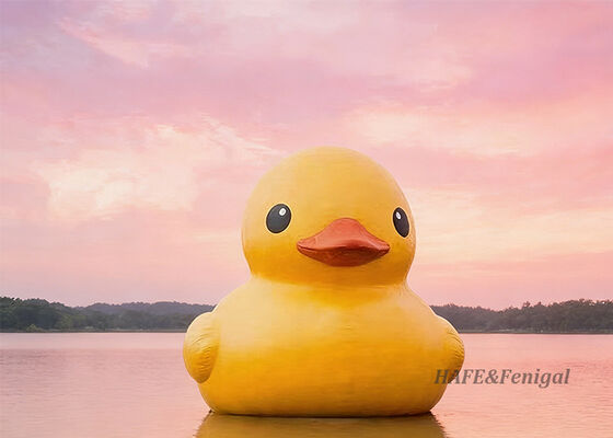Προσαρμοσμένα φουσκωτά κίτρινα παπάκια κινουμένων σχεδίων είναι κατάλληλα για υπαίθρια πάρκα και μπορούν να χρησιμοποιηθούν στο νερό