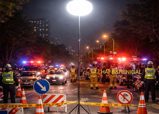 Φώτα LED 400w Ασφαλείας σε Σχήμα Μπαλονιού Τοποθετημένα σε Ρυθμιζόμενο Τρίποδο για Άμεση Ανταπόκριση