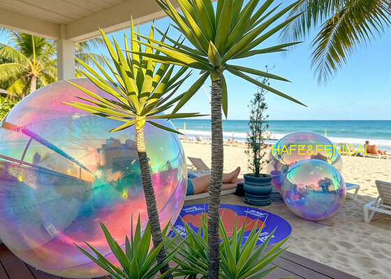 Ιριδιστικό μπαλόνι καθρέφτη ουράνιου τόξου PVC με διπλά στρώματα κατασκευής PVC και ανθεκτικό στα UV φινίρισμα για εκδηλώσεις